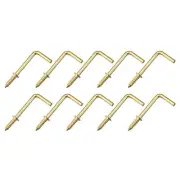 Screw Hooks for Hanging (39mm/1.54") 10Pcs, Ceiling Hook Metal L Shape Hooks