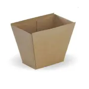 500 X Kraft Brown Disposable Chip Boxes Bulk Takeaway Party Chips Cups Box