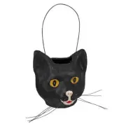Vintage Whiskered Black Cat Bucket