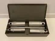 NOS - WILLIAMS #4SP - 1/2” DRIVE DEEP SOCKET SET W/METAL BOX - USA - FREE SHIP
