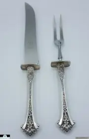 Gorham Classic Bouquet Sterling Silver 2pc Steak Carving Set *BRAND NEW*
