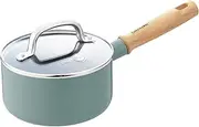 Mayflower Green Pan Saucepan, 6.3 inches (16 cm), Gas IH Compatible, PFAS Free, Non-Toxic Substances, Ceramic Coating, Non-Sticking, Easy to Remove Dirt
