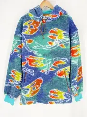 Disney Hoodie Adult Large Blue Green Avatar Pandora Animal Fleece Parks NWT