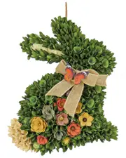 National Tree Company 22in Green Floral Bunny Decoration