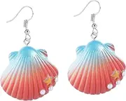 [SHERCHPRY] 1 Pair Faux Shell Earrings Miss Gift Sweet Plastic White