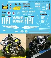 1/12 Decals for Yamaha YZR M1 Rossi Lorenzo Test Valencia 2008 TB Decals TBD616