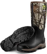 [TideWe] Hunting Boot for Men, Insulated Waterproof Sturdy 16" Men's Hunting Boot, 6mm Neoprene and Rubber Outdoor Boot (400g Insulated & Standard)