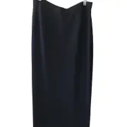 st john skirt size 12 black santana knit long side slit NEW
