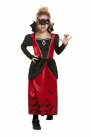 Smiffys 51054S Vampire Costume, Girls, Black, S - Age 4-6 years