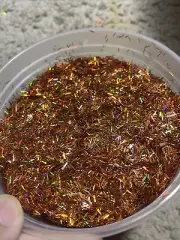 50g Bulk Holographic Copper Tinsel Glitter Nail Art Tumbler Solvent Resistant
