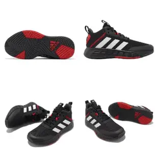 【adidas 愛迪達】童鞋 Ownthegame 2.0 K 中童 大童 黑 白 籃球鞋 運動鞋 緩震 小朋友 愛迪達(IF2693)