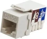 Simply45 S45-3590W-25 Cat5e Unshielded 90 Degree Keystone Jack - White - 25-Pack