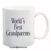 WORLD'S BEST GRANDPARENTS Love Coffee Mug or Tea Cup by BeeGeeTees