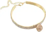 COLLBATH Bling Dog Necklace with Bell Adjustable Rhinestone Collar for Cats and Dogs Elastic Design for Comfort Stylish Pet Jewelry Accessory for Multi Pet Households