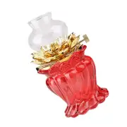 Lantern Oil Glass Lotus Lamp Atmosphere Decoration Buddhist Kerosene