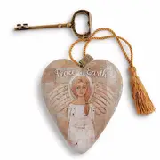 Demdaco Peace on Earth Angel Art Heart