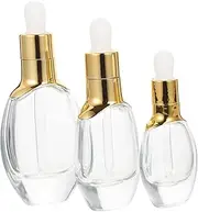 3 Pack Glass Dropper Bottles 15ml 30ml 50ml Essential Oil Bottles Multi-Function Toiletry Travel Bottles for Oils Perfume Makeup