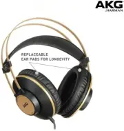 AKG Pro Audio K92 Over-Ear, Closed-Back, Studio Headphones, Matte Black and Gold