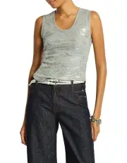 [Sass & Bide] Glaze Logo Tank in Grey Marle