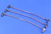 3 Aeroflex Cable Connector Adapter RG316 R/A SMB (F) - R/A SMB (F) Mil-Spec 8"