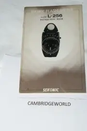 SEKONIC L-256 LIGHT EXPOSURE METER INSTRUCTION MANUAL GUIDE BOOK ORIGINAL GENUIN
