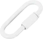 uxcell Chain Connectors, 4mm Thick Quick Link Screw Lock Oval Clips for Chandelier Pendant Lights, White, Pack of 4