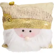 LVD Cushion Santa Gold Decorative Throw Pillow Home/Lounge Christmas Decor