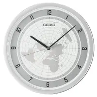 在飛比找蝦皮商城優惠-SEIKO 精工 世界地圖時尚掛鐘 時鐘-銀白 QXA814