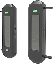 HTZSAFE Solar Wireless Outdoor Photoelectric 3 Beam Sensor Waterproof(IP66) Wireless Transmission Range Up To 1/2 Mile Infrared Detection Range Up To 300 Feet