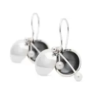 Secret Orb Earrings with Silver Earring Hooks