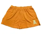 Women's Care Bears Plus Size Graphic Lounge Shorts - Orange 3X