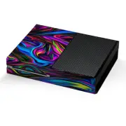 Xbox One Console Skins Decal Wrap ONLY - Neon Color Swirl Glass