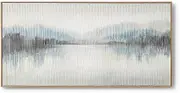 Elme Living Sea Lake Hand Painted Wall Art, Multicolor, 60 x 5 x 120 cm