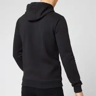 【EMPORIO ARMANI】EA7 LOGO 棉質加絨帽T 黑色(6GPM30 PJ07Z)