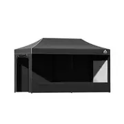Instahut 3x6m Outdoor Gazebo with Walls - Black