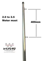 Telescopic TV Antenna mast adjustable 2 to 2.5M - Use for home or caravan