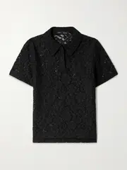 [Proenza Schouler] Proenza Schouler - Kennedy Corded Lace Top - Black - US4 US 4 Black
