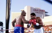 George Foreman Lands A Punch Against Adilson Rodrigues OLD BOXING PHOTO