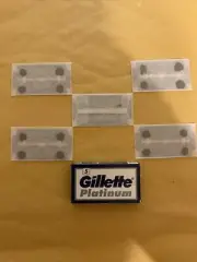 5 Double Edge Razor Blades, Gillette Platinum Blade