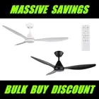 3A ETESIAN 56" DC Ceiling Fan With Remote White Black WiFi