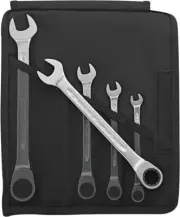 96411705 17/5 Combination Ratcheting Spanners Set - 5 Piece, Open-Ratch, 8-19...