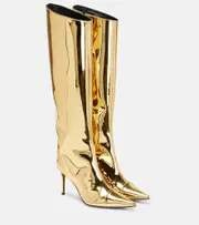 [Alexandre Vauthier] Alexandre Vauthier Alex 85 metallic knee-high boots AU 4 gold