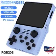 RGB20S Handheld Retro Game Console 16+128GB Dual TFT card 20000+ Games
