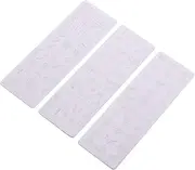 minkissy 3pcs Metal Nail Art Stamping Plates Pattern Templates Diy Manicure Nail Stencils for Festival