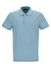 [Tom Ford] Tom Ford-Pique Shirt Polo Celeste-Uomo 52IT Light Blue