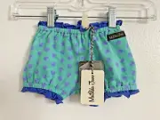 Matilda Jane 3-6 Months Girls Sandbox Bloomers Polka Dot Shorts NWT Teal Purple