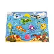 Koala Dream 2 In 1 Sea Animal Kids/Childrens Early Learning Peg Puzzle 18m+