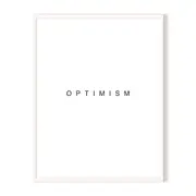 Optimism Framed Wall Art - White