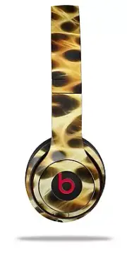Skin Wrap for Beats Solo Wireless 2 3 4 Fractal Fur Leopard SKIN ONLY