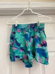 Women's Aerie Blue Floral Pajama Sleep Shorts Size Small
